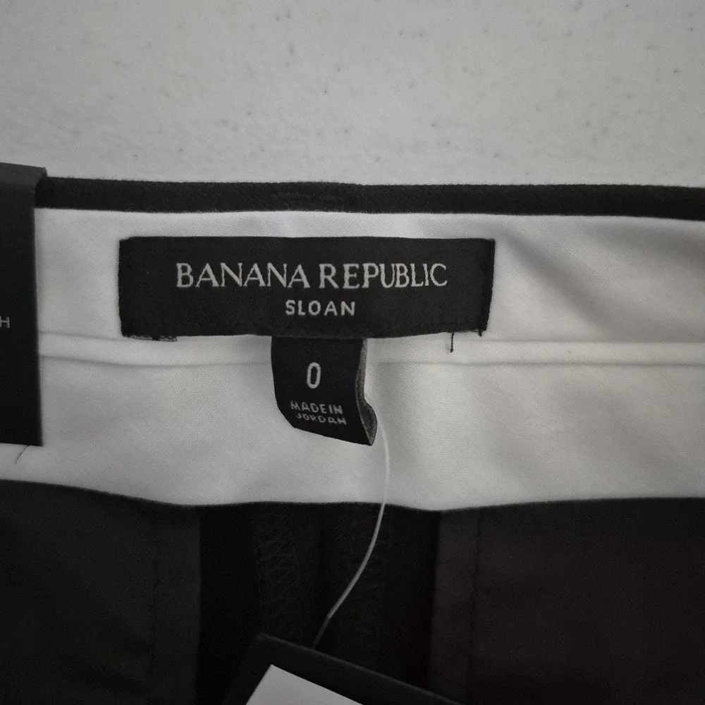 Banana Republic‎ Dress Pants Womens 0 Brown Sloan Modern Bi-Stretch Ankle Slim